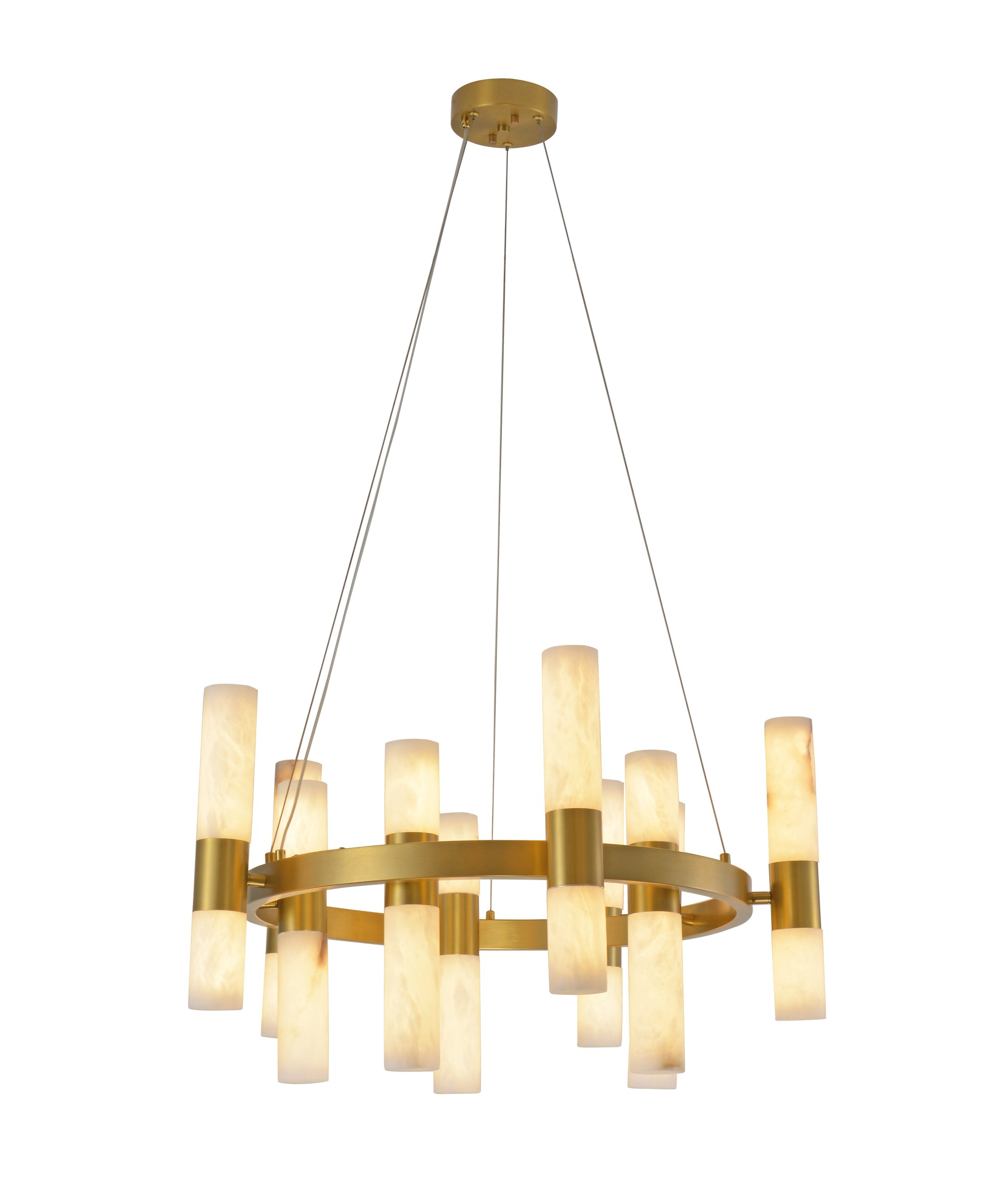 Lustre circular de alabastro Aura