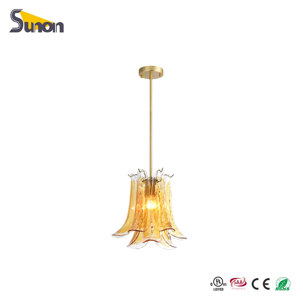 1 Light Handmade Art Glass Modern Pendant Light