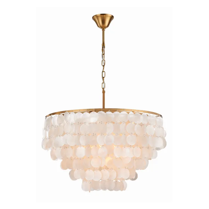 Lustre em concha em camadas
