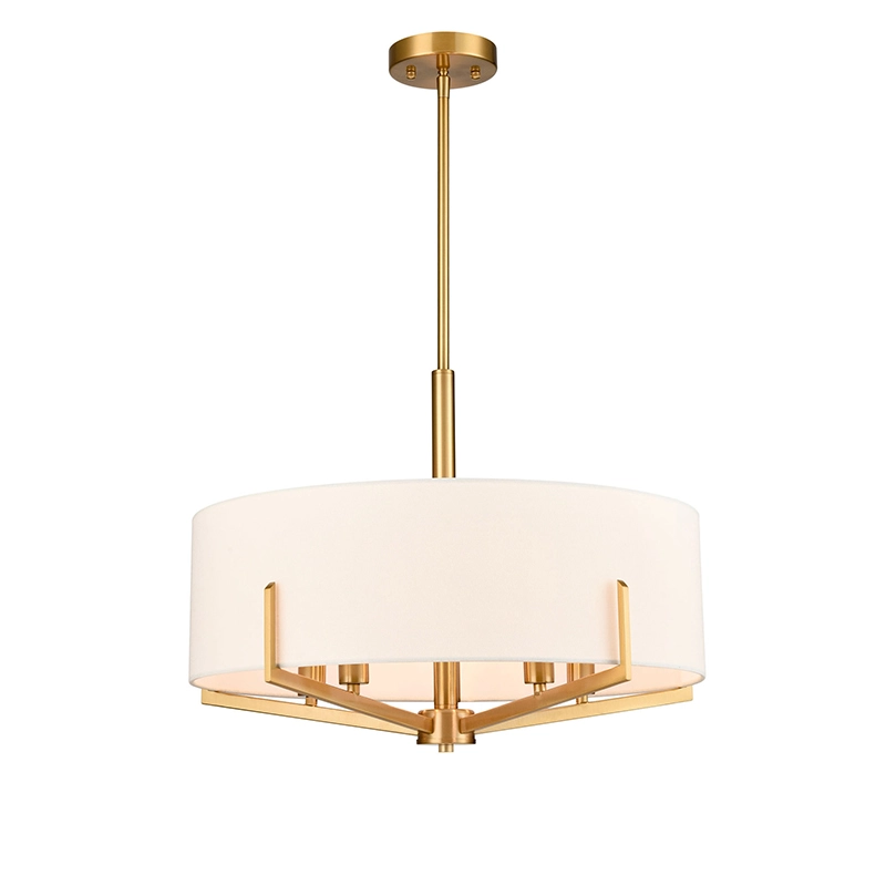 Lustre moderno em tecido branco